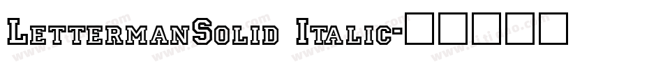 LettermanSolid Italic字体转换